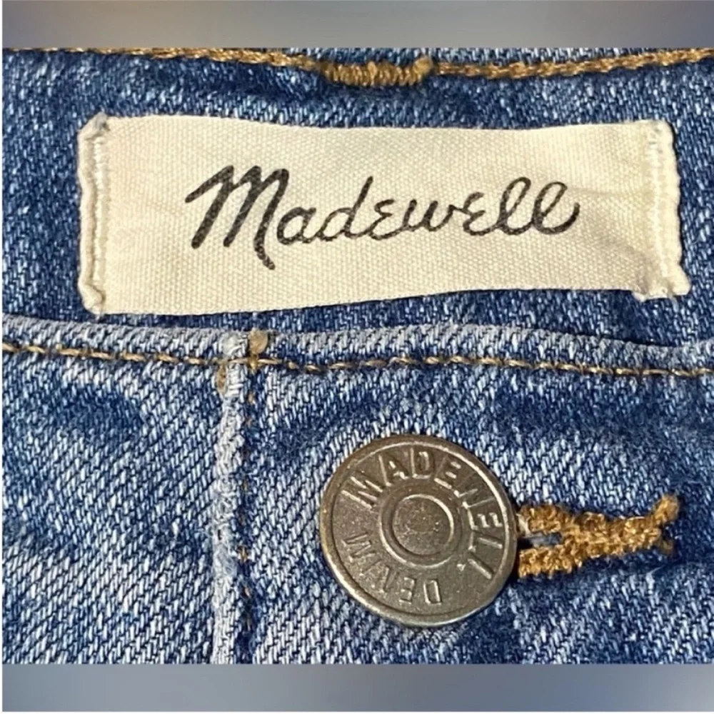 Madewell Classic Straight Distressed Light Wash Jeans Size 27